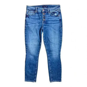 Level 99 High Rise Skinny Straight Leg Button Fly Jeans Size 27